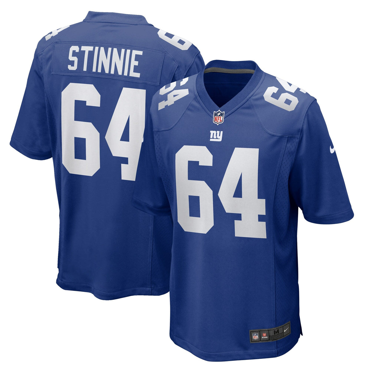 New York Giants Aaron Stinnie Royal Team Game Football Jersey
