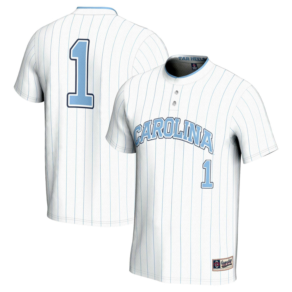 #1 White North Carolina Tar Heels Lightweight Softball Jersey