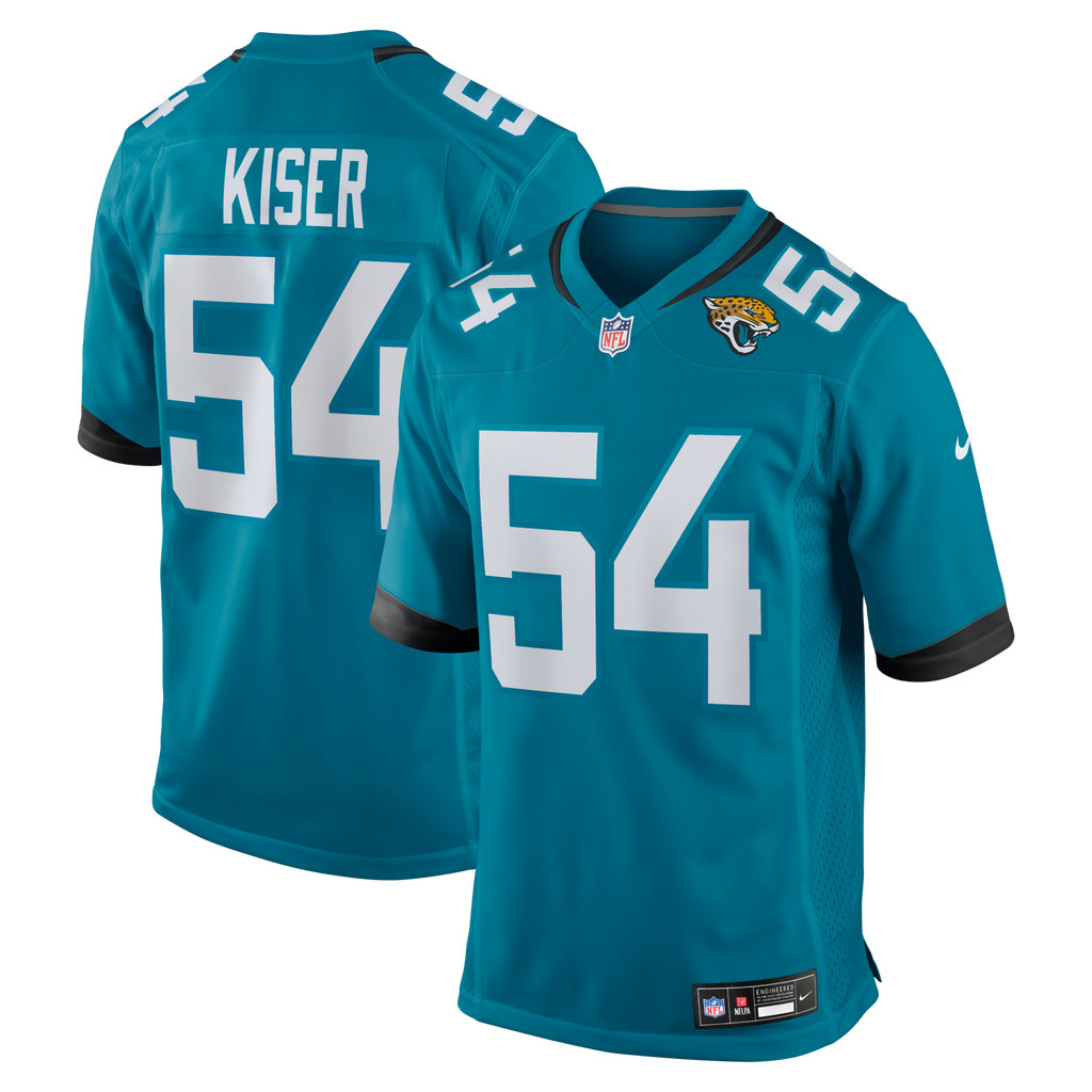 Jacksonville Jaguars Jack Kiser Teal Team Game Football Jersey
