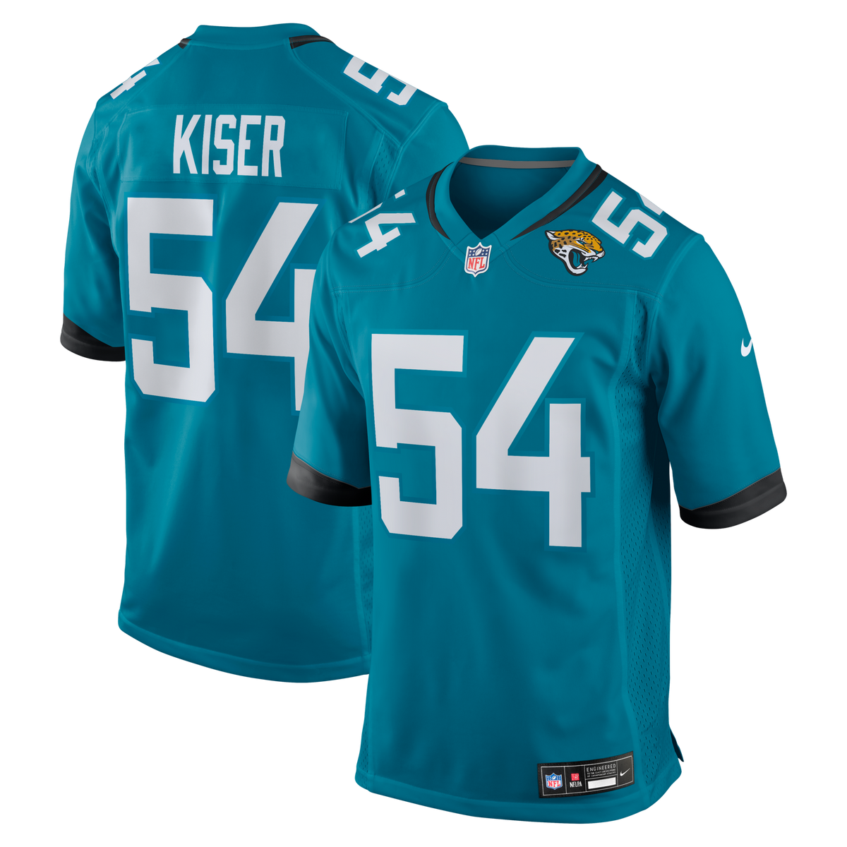 Jacksonville Jaguars Jack Kiser Teal Team Game Football Jersey