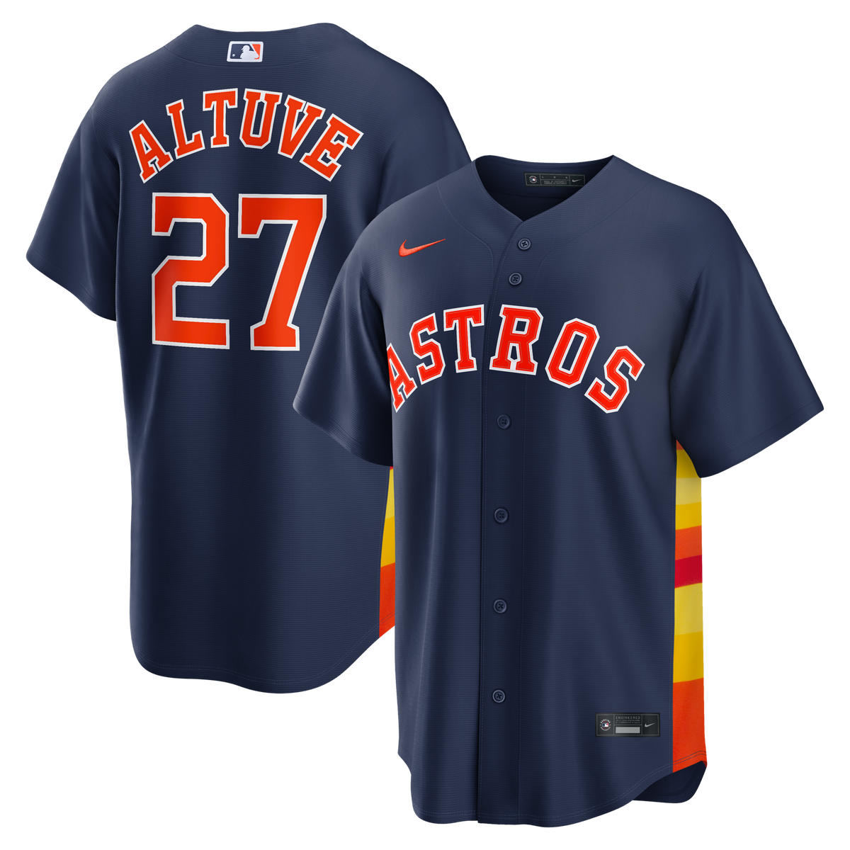 Houston Astros Jose Altuve Navy Alternate 2 Replica Baseball Jersey