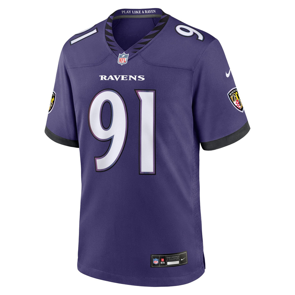Baltimore Ravens Trey Hendrickson Purple Team Game Football Jersey