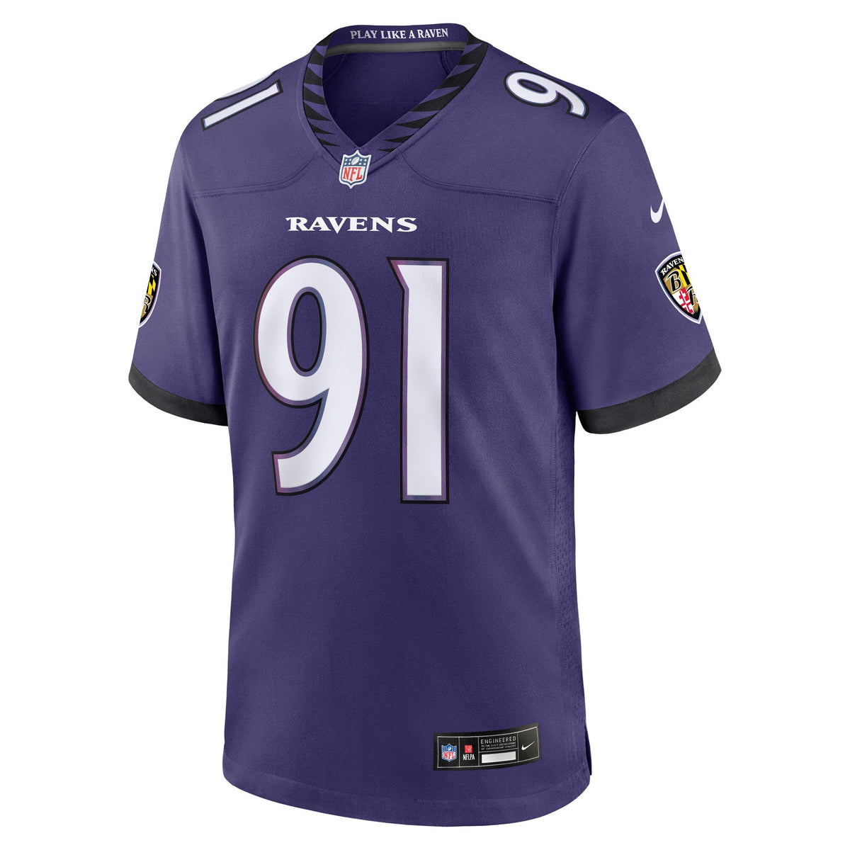 Baltimore Ravens Trey Hendrickson Purple Team Game Football Jersey