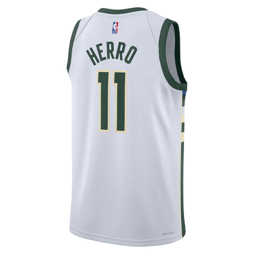 Milwaukee Bucks Association Edition Swingman Jersey - White - Tyler Herro