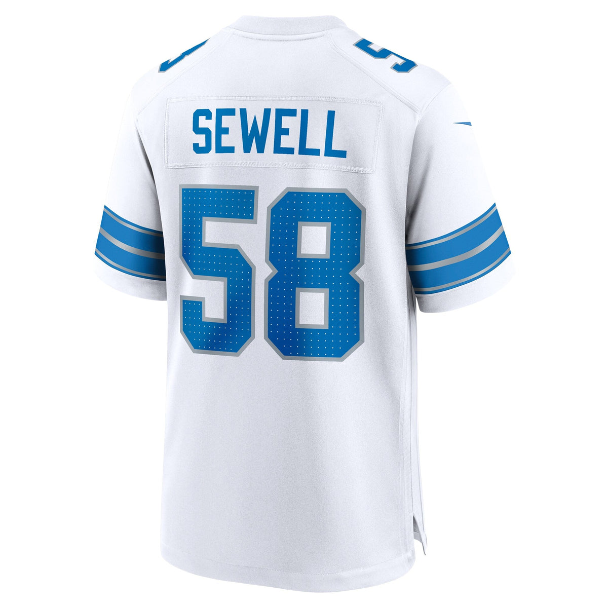 Detroit Lions Penei Sewell White Game Football Jersey