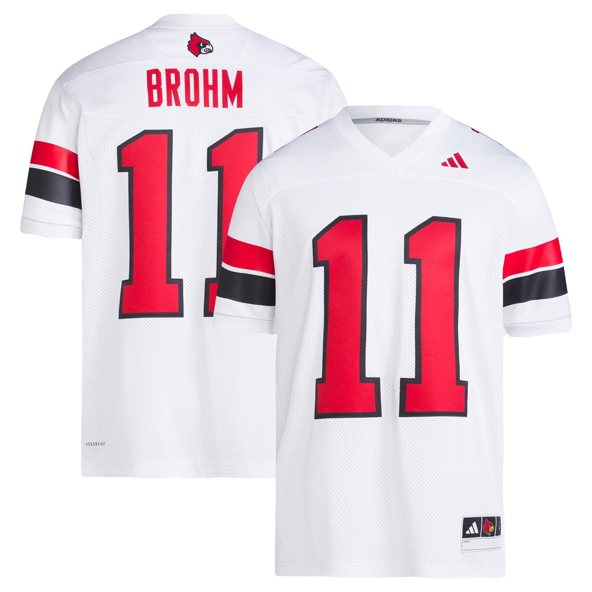 Jeff Brohm White Louisville Cardinals Football Icon Premier Jersey