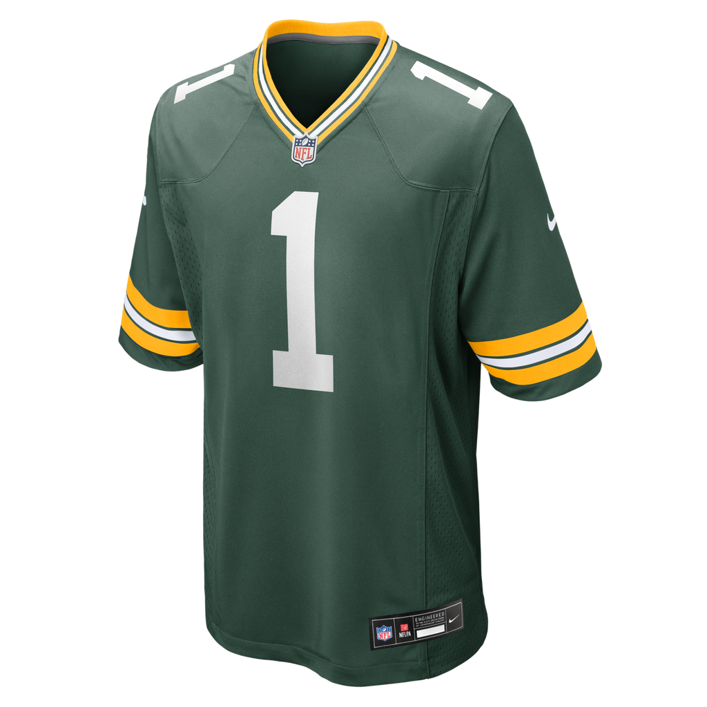 Green Bay Packers Number 1 Groom Green Game Football Jersey