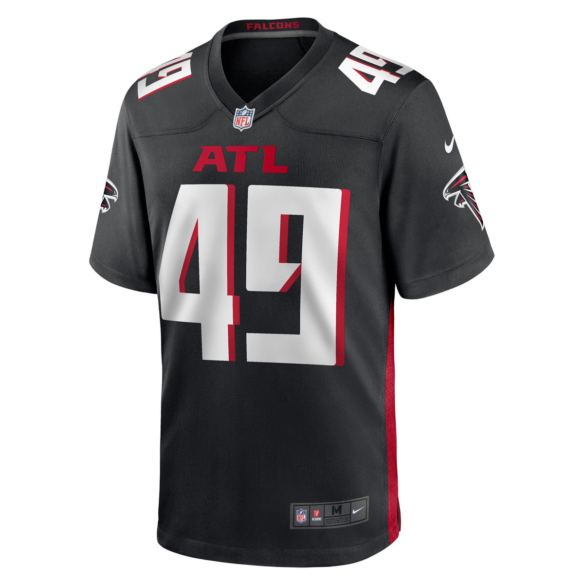 Atlanta Falcons Liam McCullough Black Team Game Football Jersey