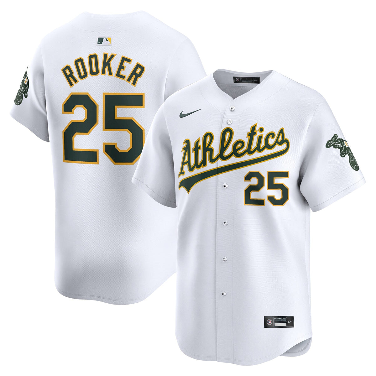 Athletics Brent Rooker White Home Limited Player Baseball Jersey
