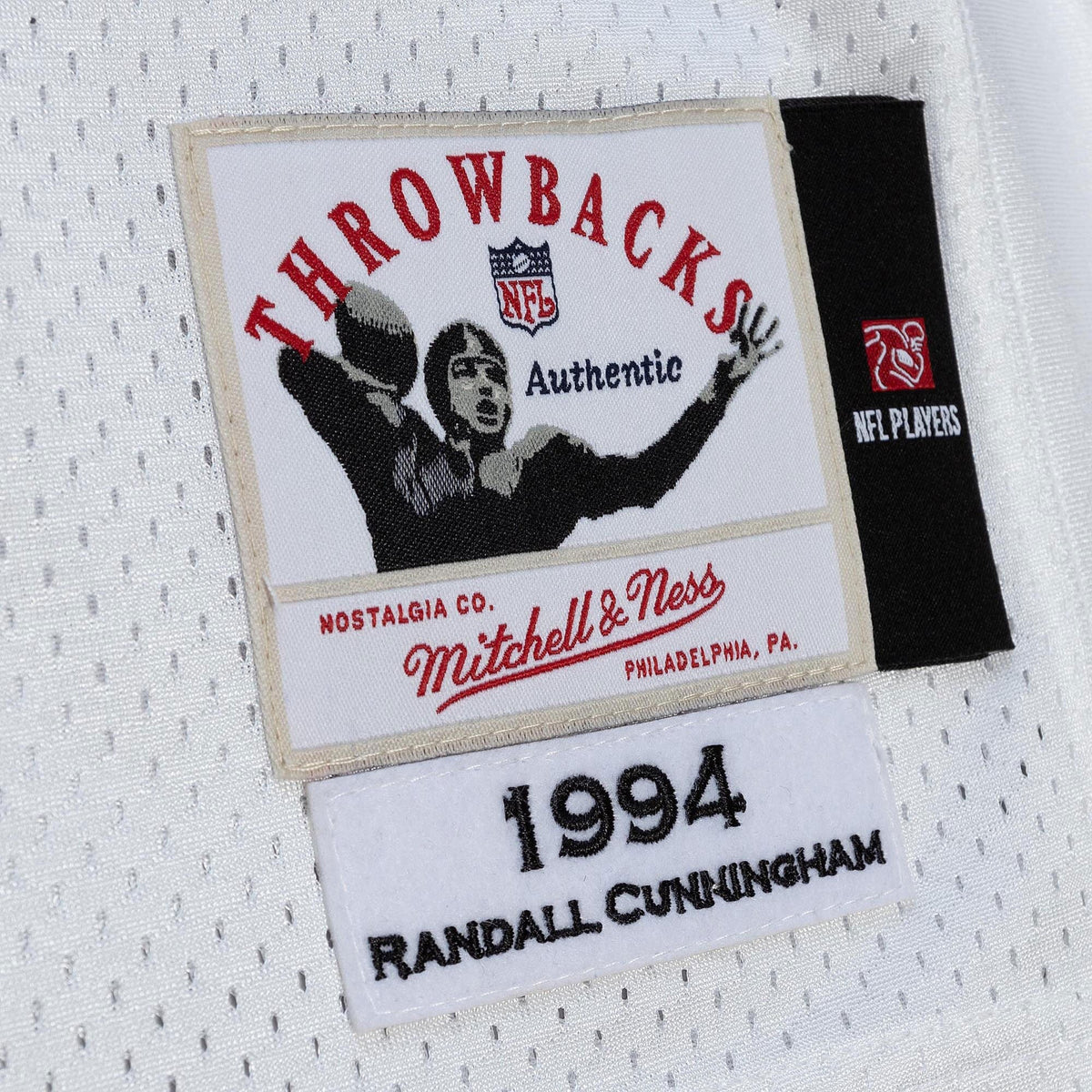 Philadelphia Eagles 1994 Randall Cunningham White Throwback Retired Player Football Jersey