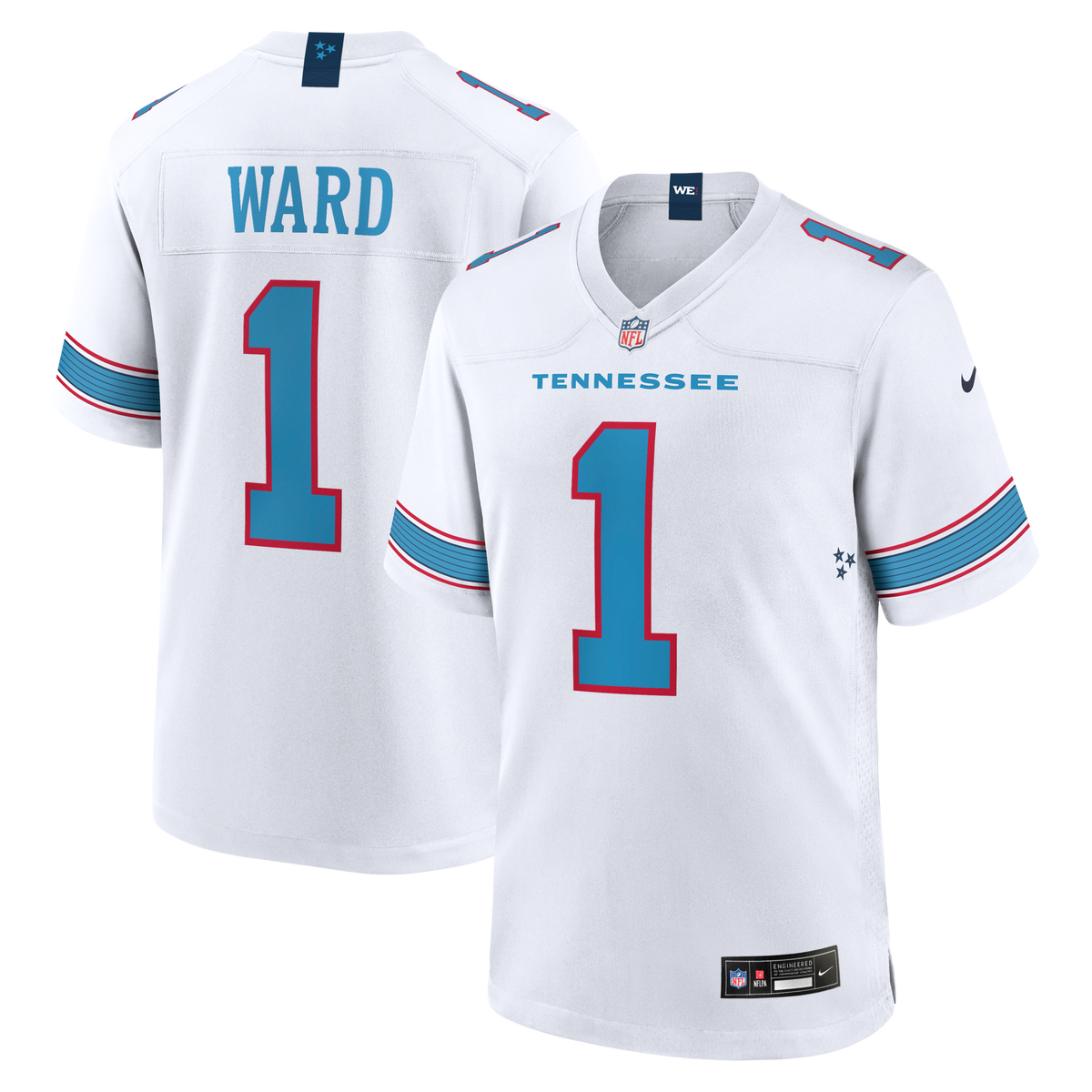 Tennessee Titans Cameron Ward White Game Football Jersey
