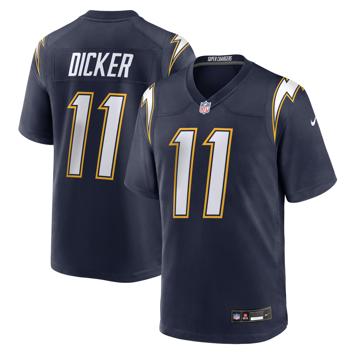 Los Angeles Chargers Cameron Dicker Navy Alternate Game Football Jersey