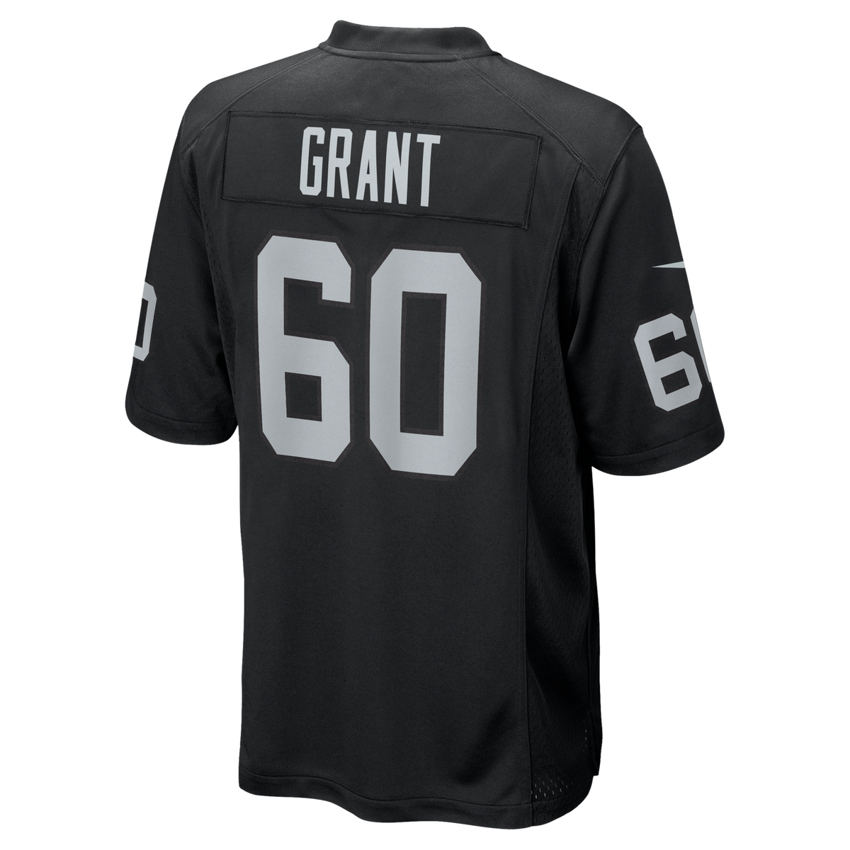 Las Vegas Raiders Charles Grant Black Team Game Football Jersey
