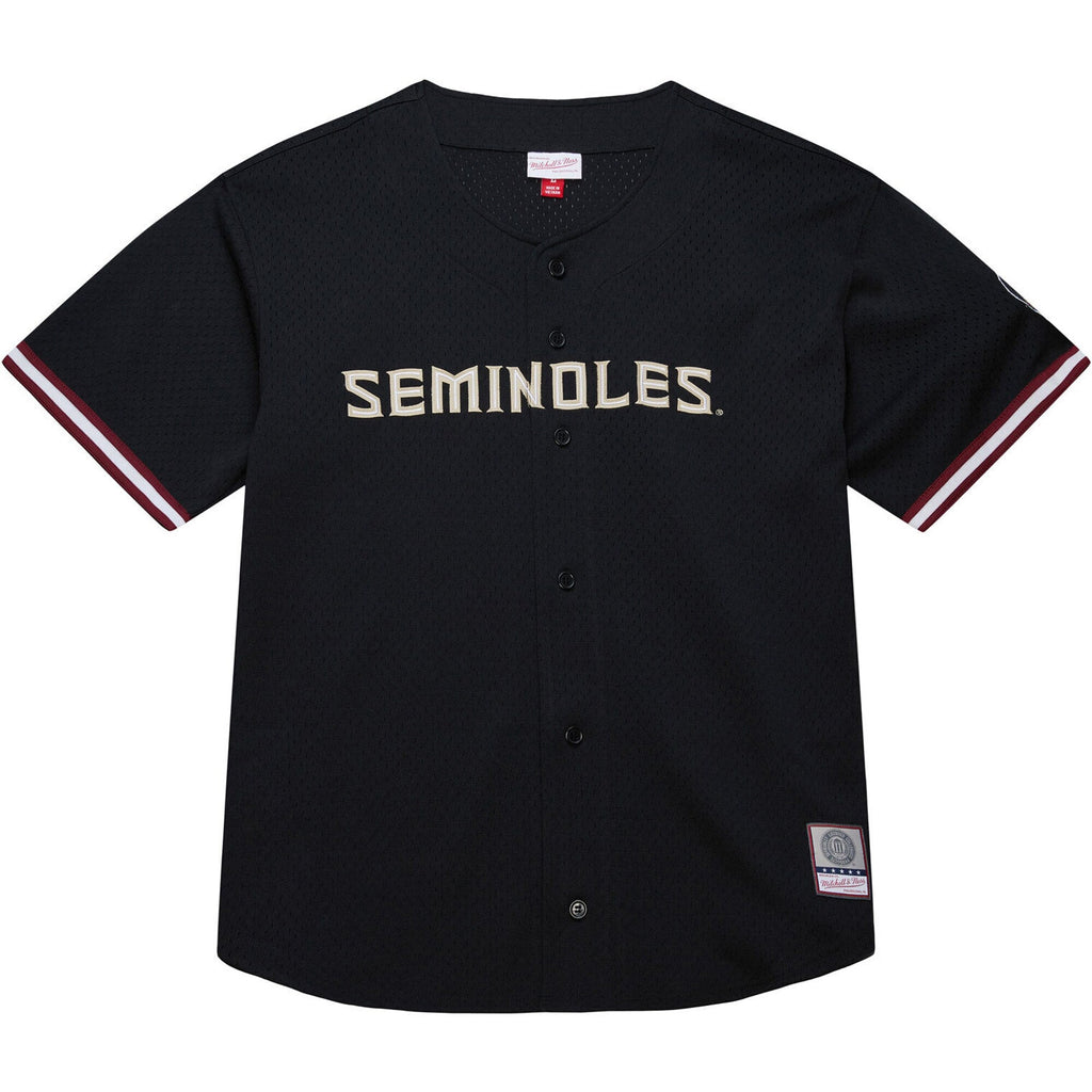 Black Florida State Seminoles On The Clock Full-Button Fashion Jersey