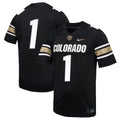 #1 Colorado Buffaloes Throwback Game Jersey - Black