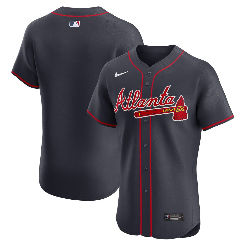 Atlanta Braves Navy Alternate Elite Baseball Jersey