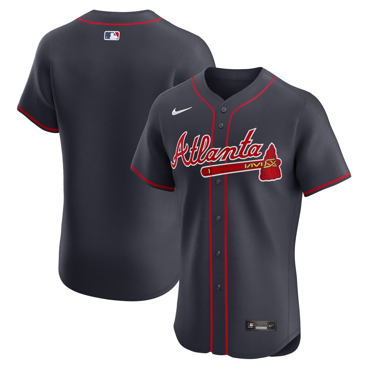 Atlanta Braves Navy Alternate Elite Baseball Jersey