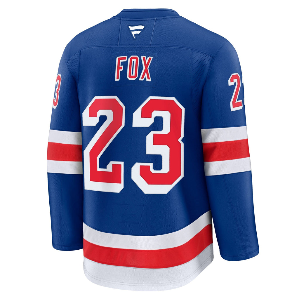 New York Rangers Adam Fox Blue Home Premium Jersey