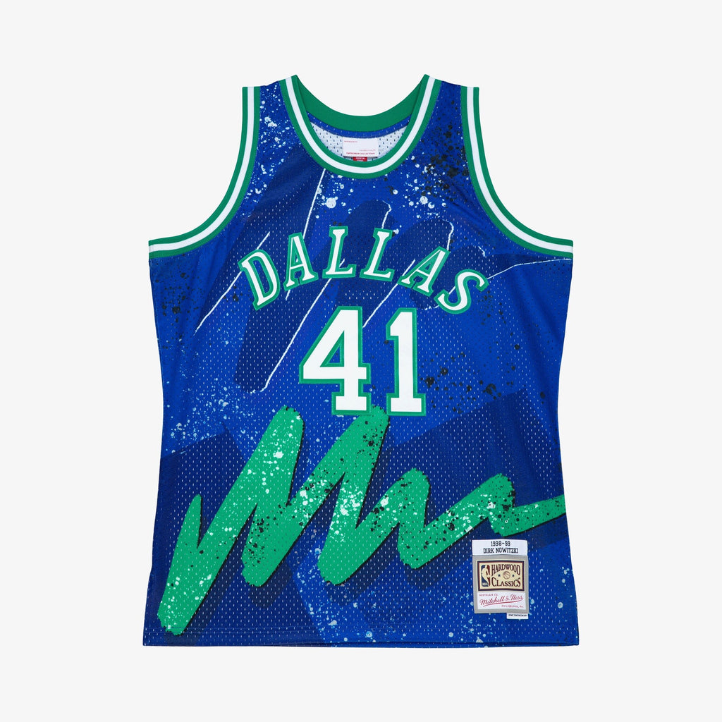 Dallas Mavericks Dirk Nowitzki 1998 Hyper Hoops Swingman Jersey - Blue