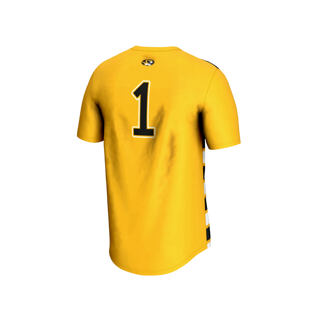 #1 Gold Missouri Tigers Lightweight Soccer Fashion Jersey