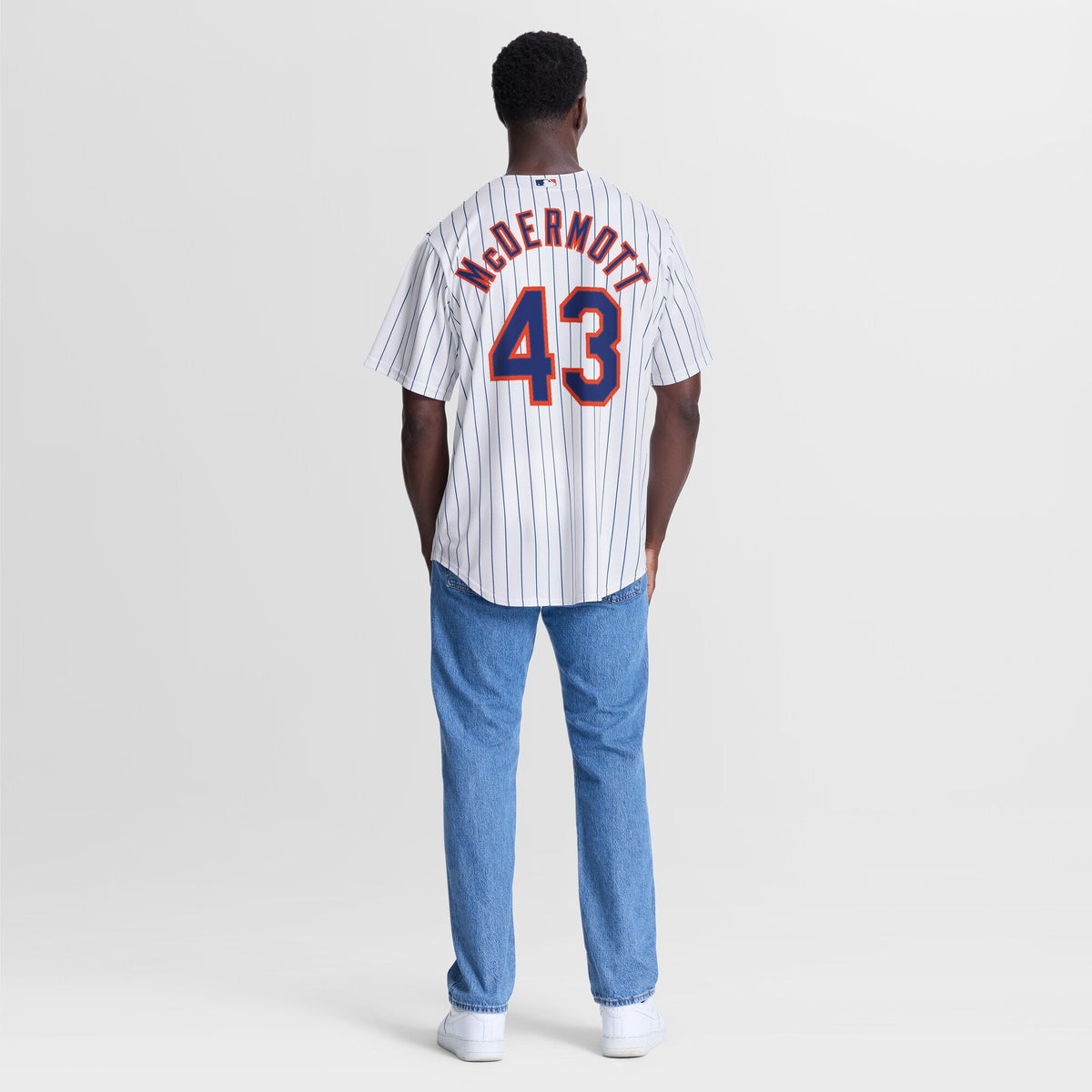 New York Mets Chayce McDermott White Home Replica Baseball Jersey
