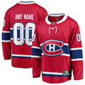 Montreal Canadiens Red Home Breakaway Custom Hockey Jersey