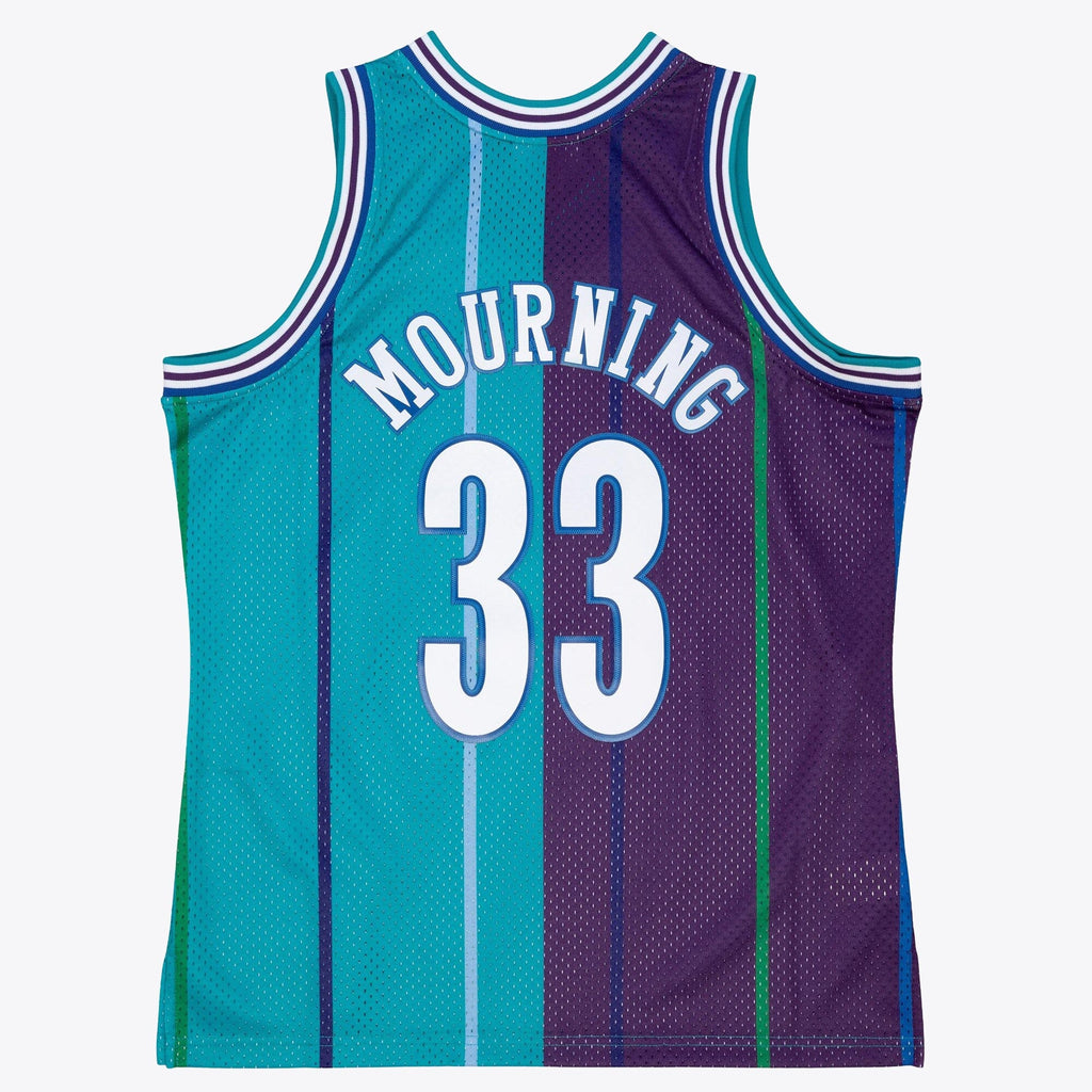 Charlotte Hornets Alonzo Mourning 1994 Split Swingman Jersey