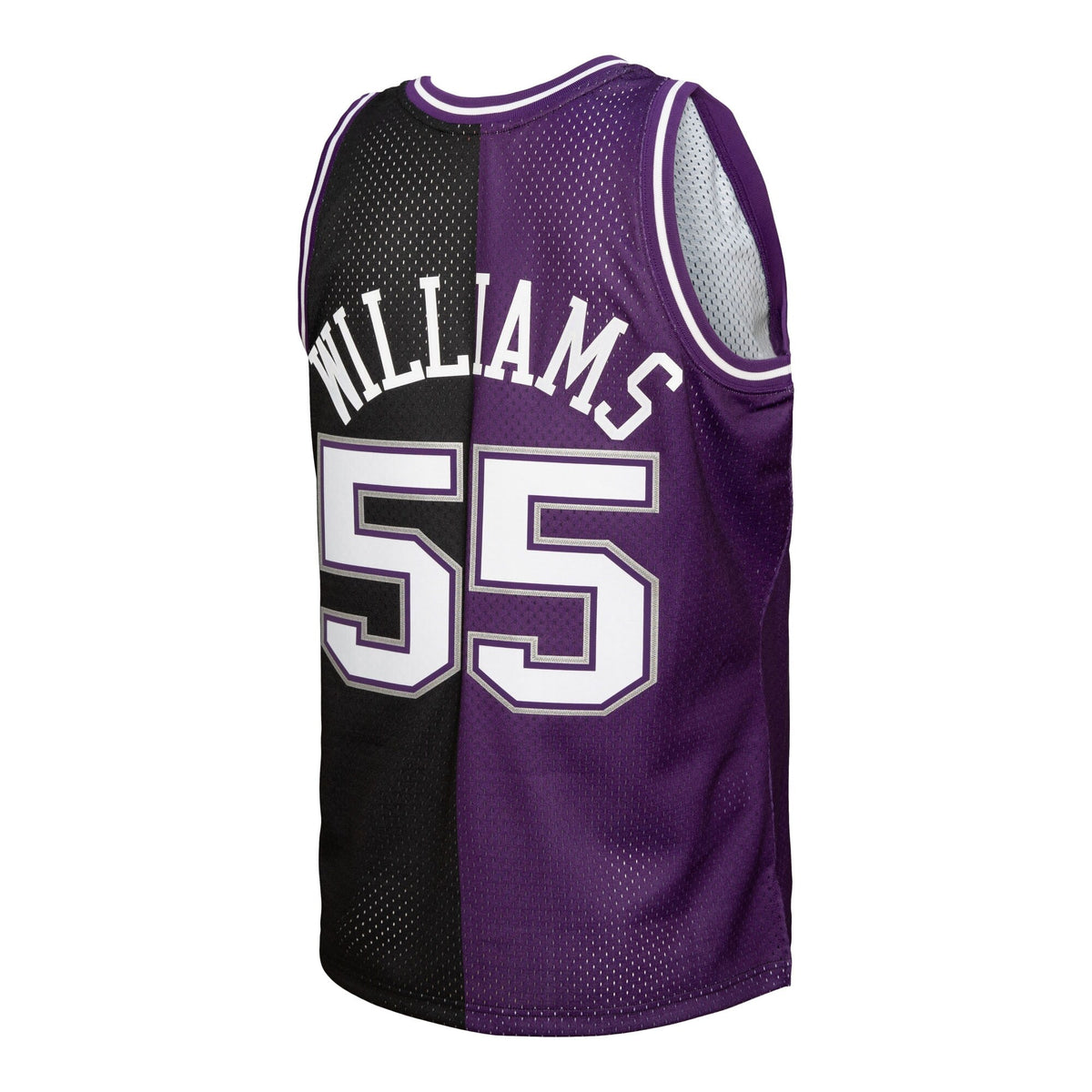 Sacramento Kings Jason Williams 2000 Split Swingman Jersey - Black/Purple
