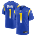 Los Angeles Rams Number 1 Groom Royal Game Football Jersey