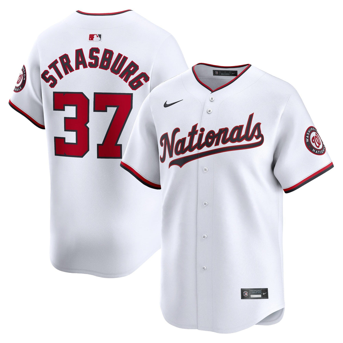 Washington Nationals Stephen Strasburg White Home Limited Player Baseball Jersey