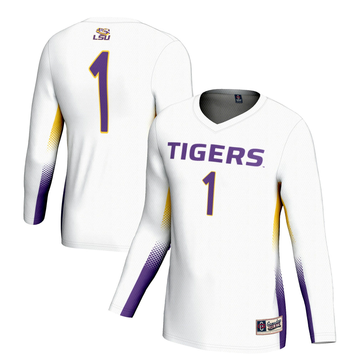 #1 LSU Tigers Lightweight Volleyball Jersey - White