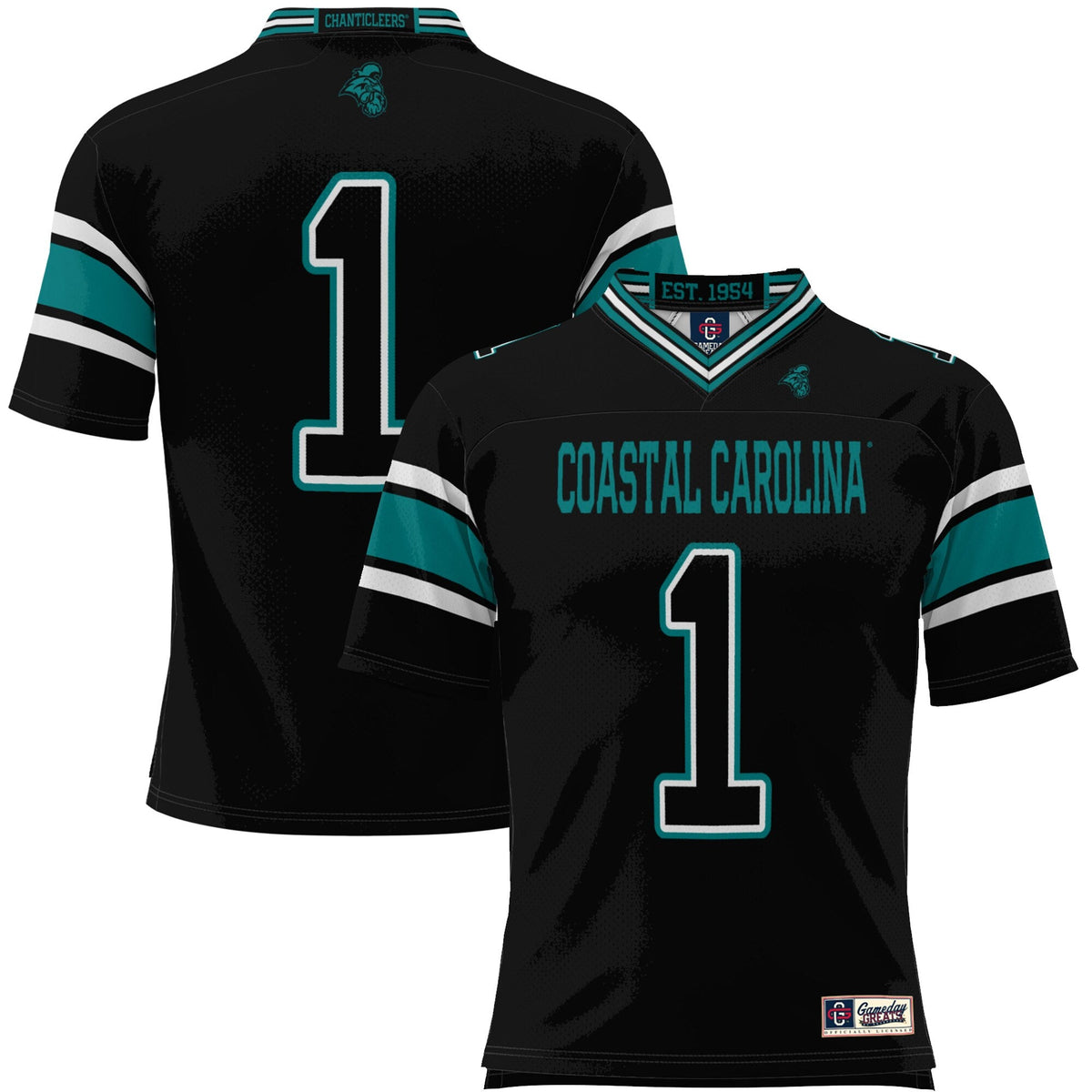 #1 Coastal Carolina Chanticleers Endzone Football Jersey - Black