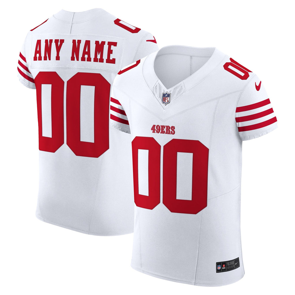San Francisco 49ers White Vapor F.U.S.E. Elite Custom Football Jersey