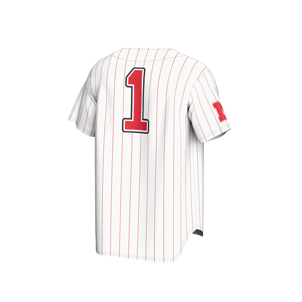 #1 White Nebraska Huskers Lightweight Baseball Jersey