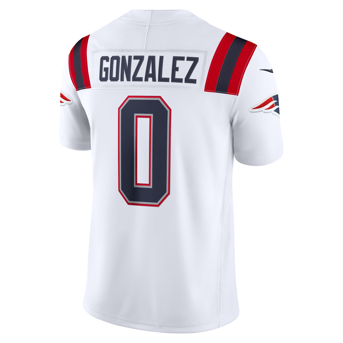 New England Patriots Christian Gonzalez White Vapor F.U.S.E. Stitched Limited Football Jersey