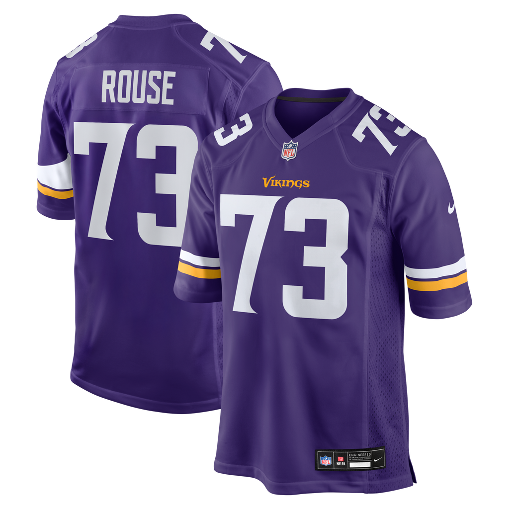 Minnesota Vikings Walter Rouse Purple Team Game Football Jersey