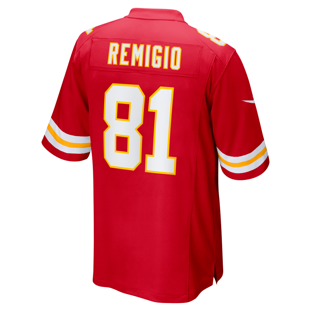 Kansas City Chiefs Nikko Remigio Red Team Game Football Jersey