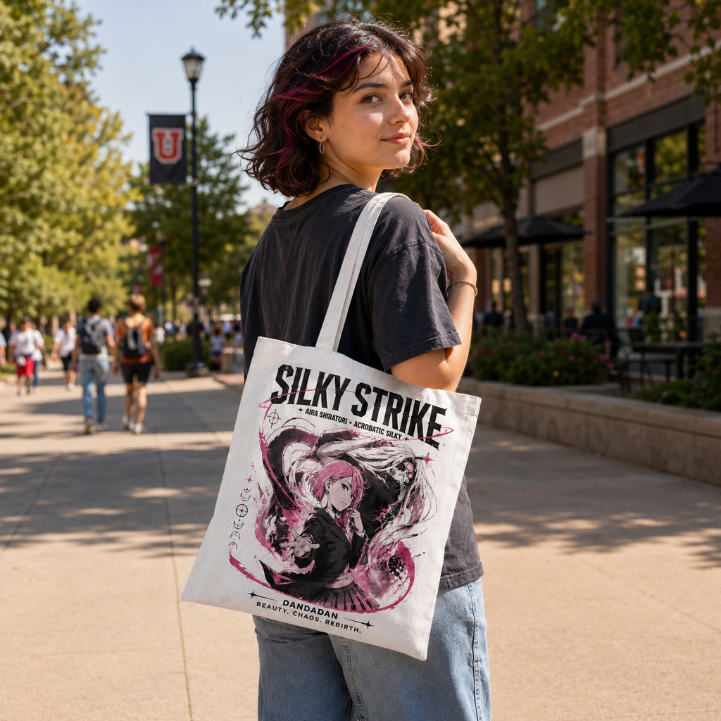 Aira Shiratori Dandadan Anime Canvas Tote Bag - Silky Strike