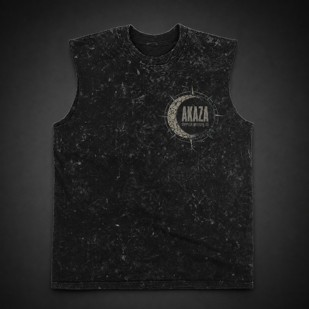 Akaza Demon Slayer Anime Tank Top - Upper Moon Three Acid Wash Vest