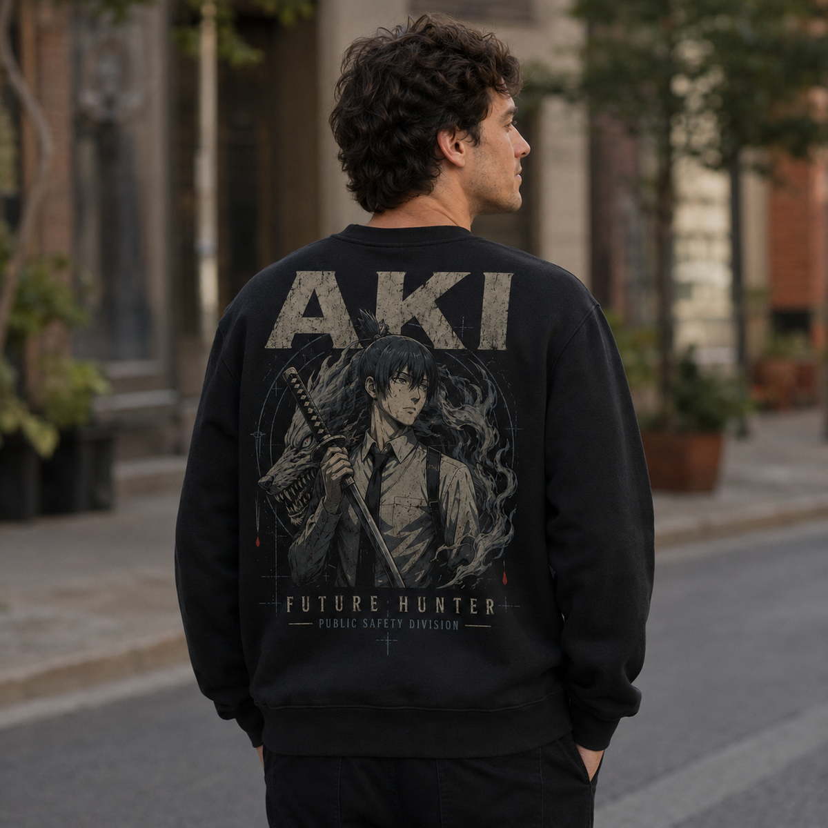 Aki Hayakawa Chainsaw Man Anime Sweatshirt - Future Hunter