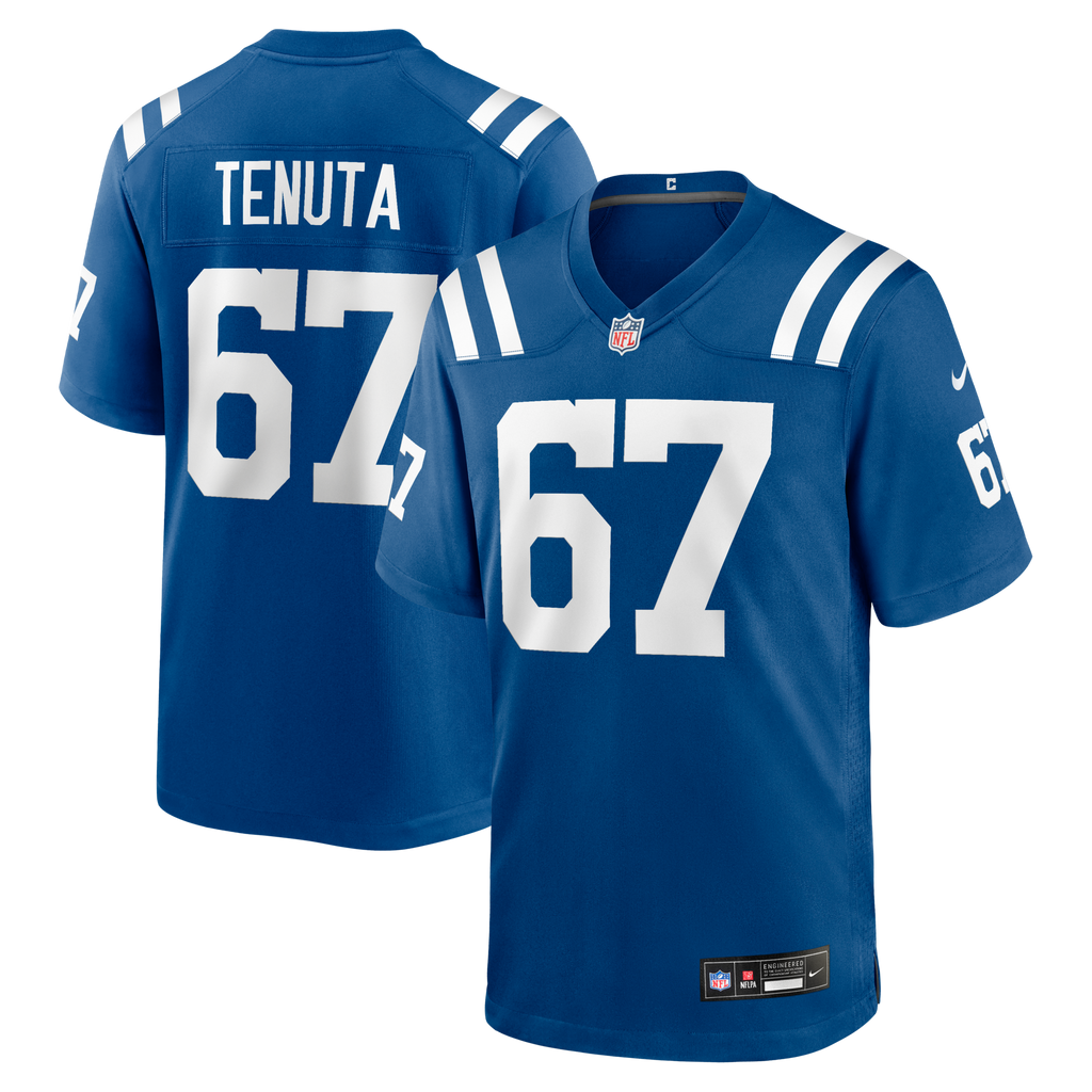 Indianapolis Colts Luke Tenuta Royal Team Game Football Jersey