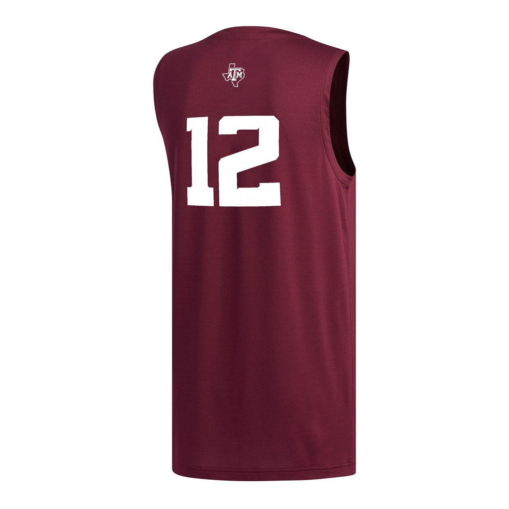#12 Maroon Texas A&M Aggies Replica Basketball Jersey