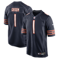 Chicago Bears Number 1 Groom Navy Game Football Jersey