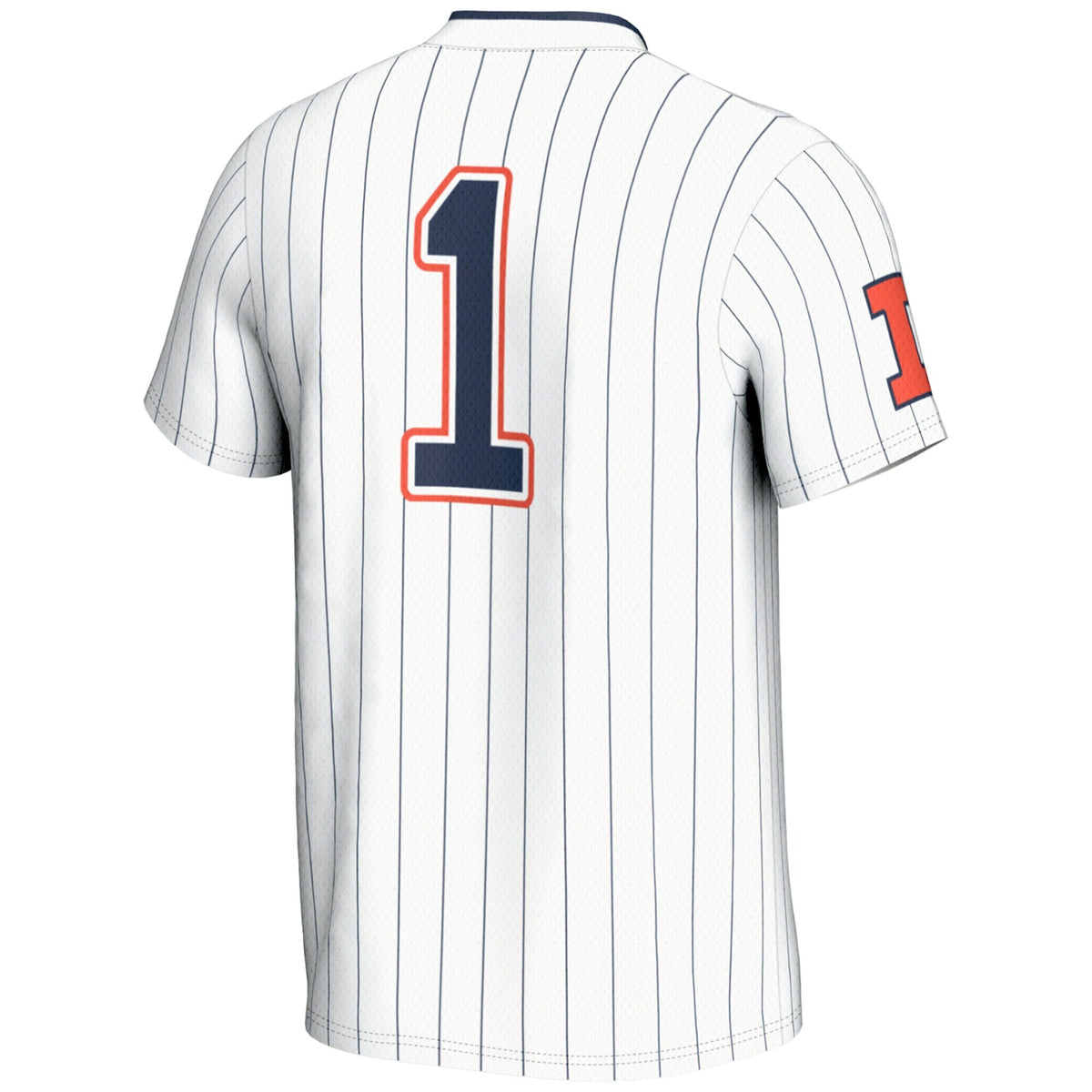 #1 White Illinois Fighting Illini Lightweight Softball Jersey