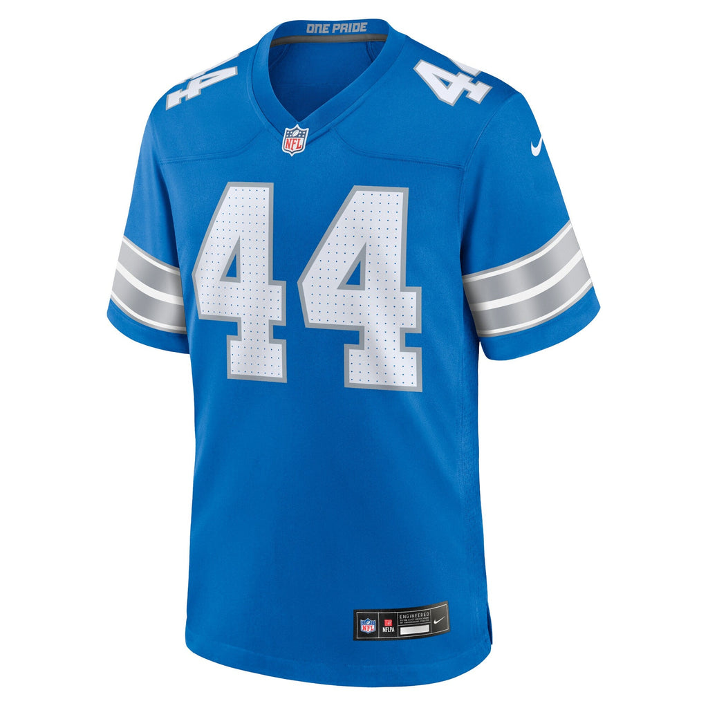 Detroit Lions Malcolm Rodriguez Blue Game Football Jersey