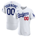 Los Angeles Dodgers White Home Custom Baseball Jersey