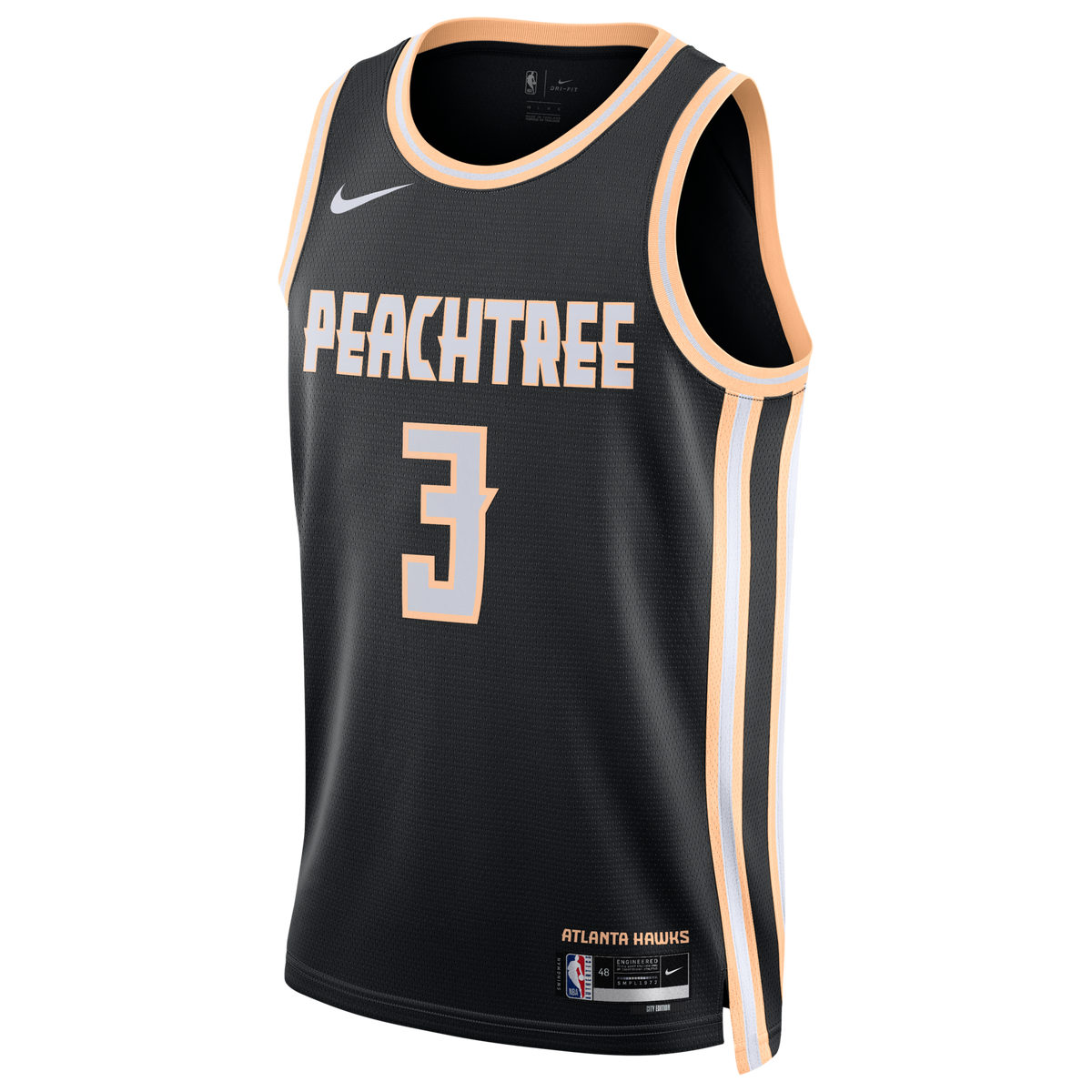 Atlanta Hawks 2025/26 City Edition Swingman Jersey - Black - CJ McCollum