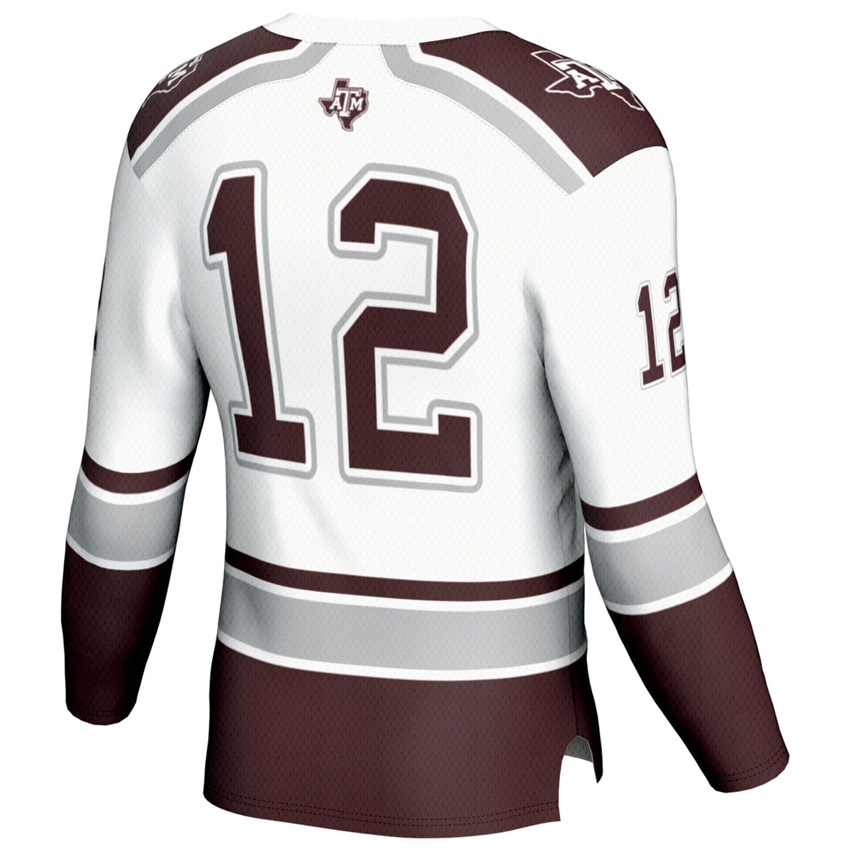 #12 Texas A&M Aggies Hockey Fashion Jersey – White