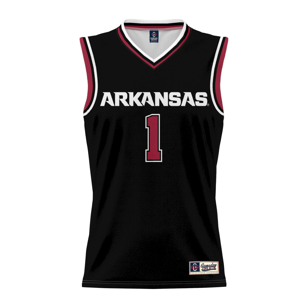 #1 Arkansas Razorbacks Lightweight Basketball Jersey - Black