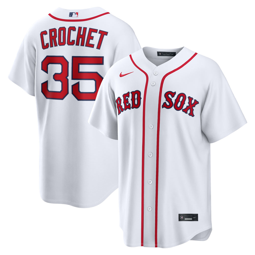 Boston Red Sox Garrett Crochet White Home Replica Baseball Jersey